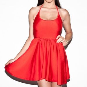 American Apparel : RED Tricot Figure Skater dress